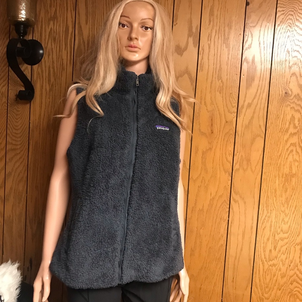 Patagonia" Los Gatos Fleece-Vest-Dark Gray-Size L -Good Condition - Picture 13 of 15